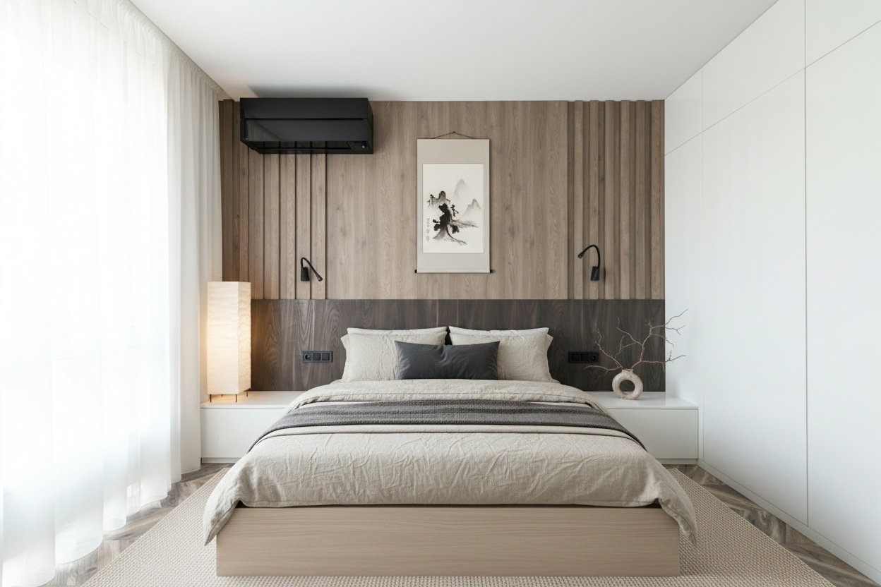 Airbnb bedroom before and after design planning with Restage — after, restyled by Restage