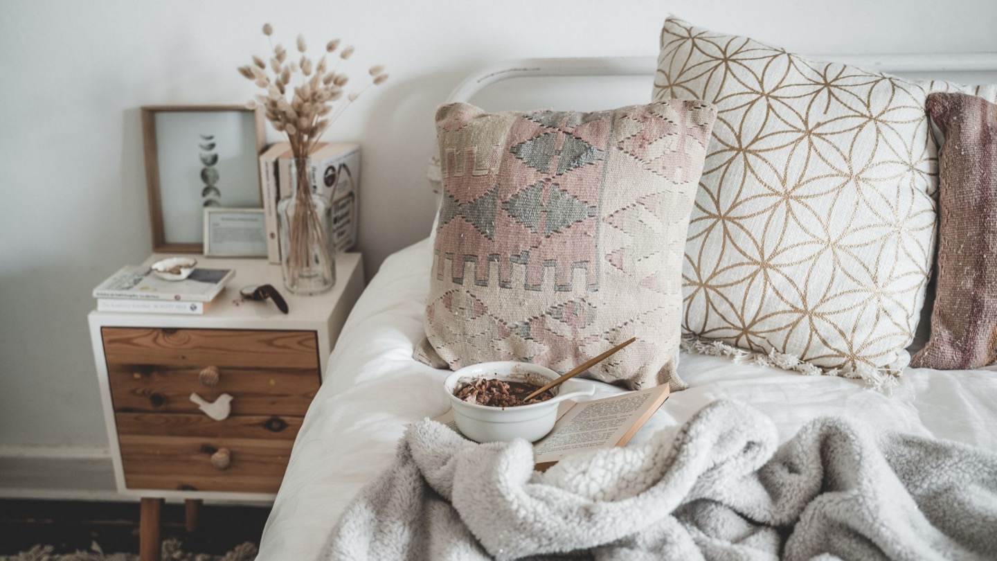 Airbnb bedroom before and after luxury refresh under $500 — after, restyled by Restage