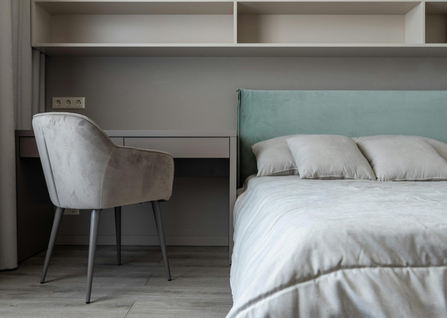 Airbnb bedroom before and after luxury refresh under $500 — before