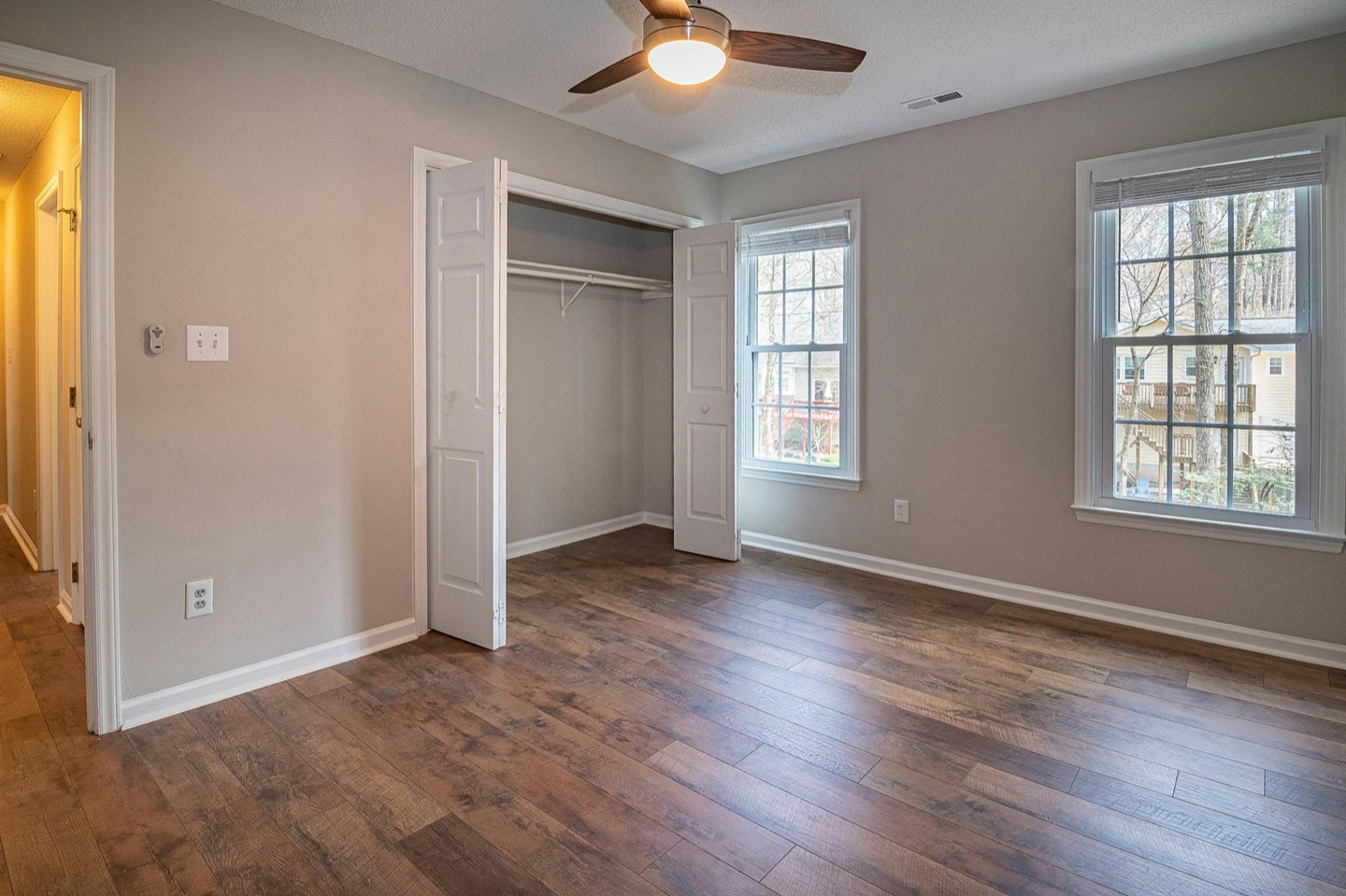 Airbnb bedroom shown before and after a previewed redesign — before
