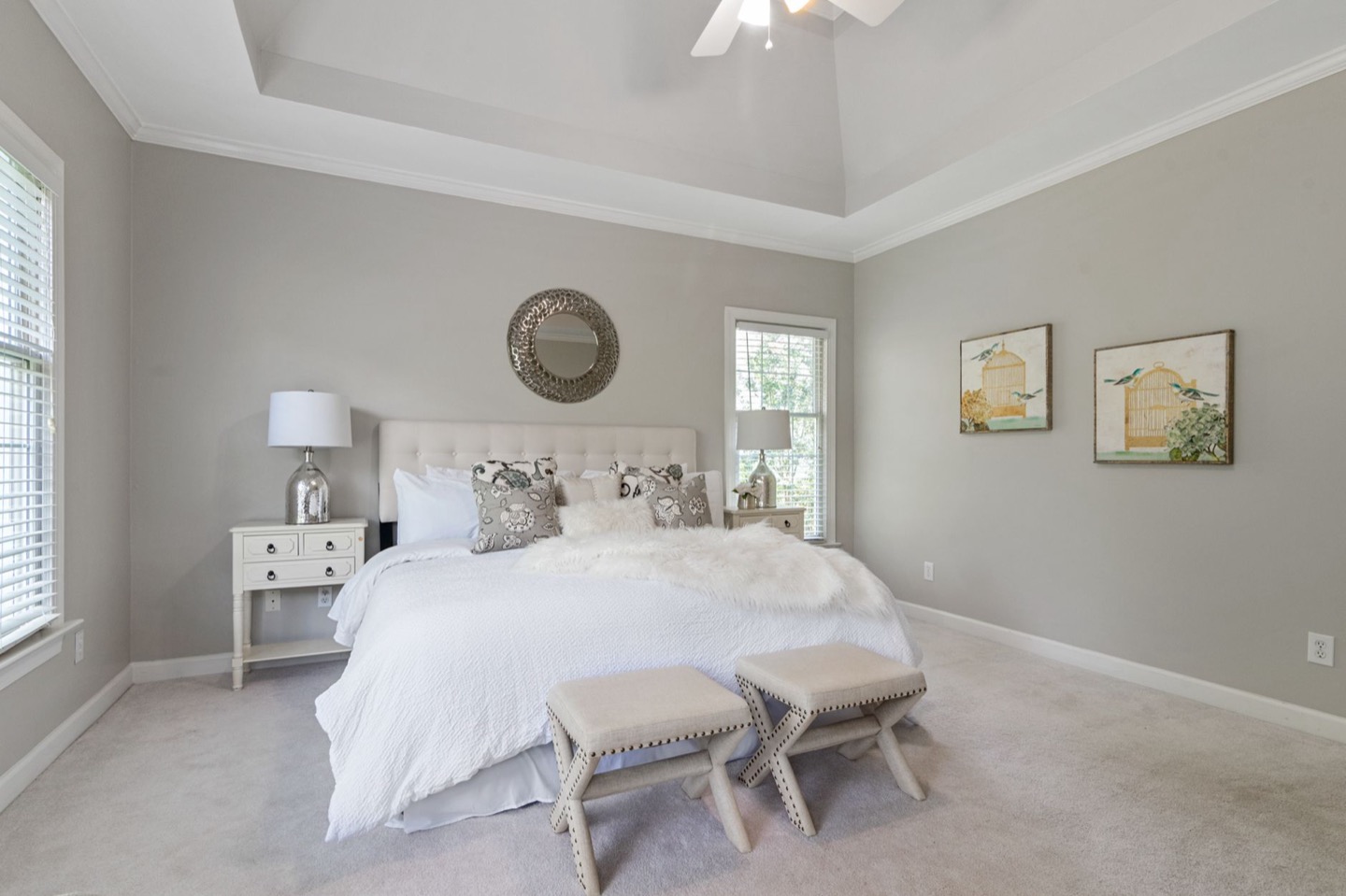 Airbnb bedroom paint color before and after — after, restyled by Restage