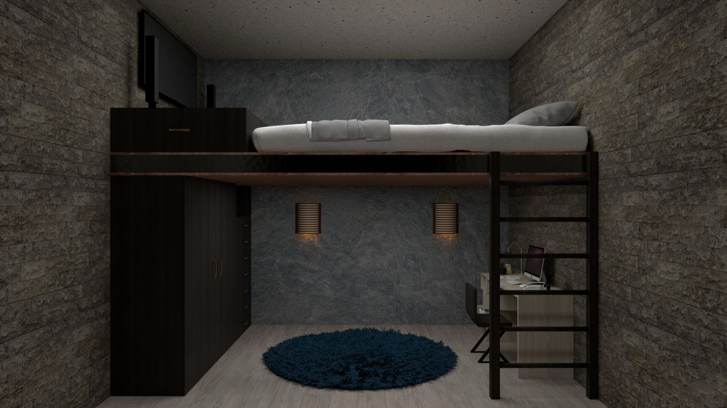 Small Airbnb bedroom before and after staging — before